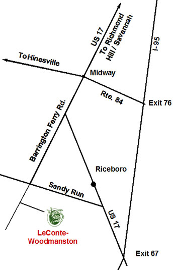 Map to LeConte-Woodmanston Map to LeConte-Woodmanston